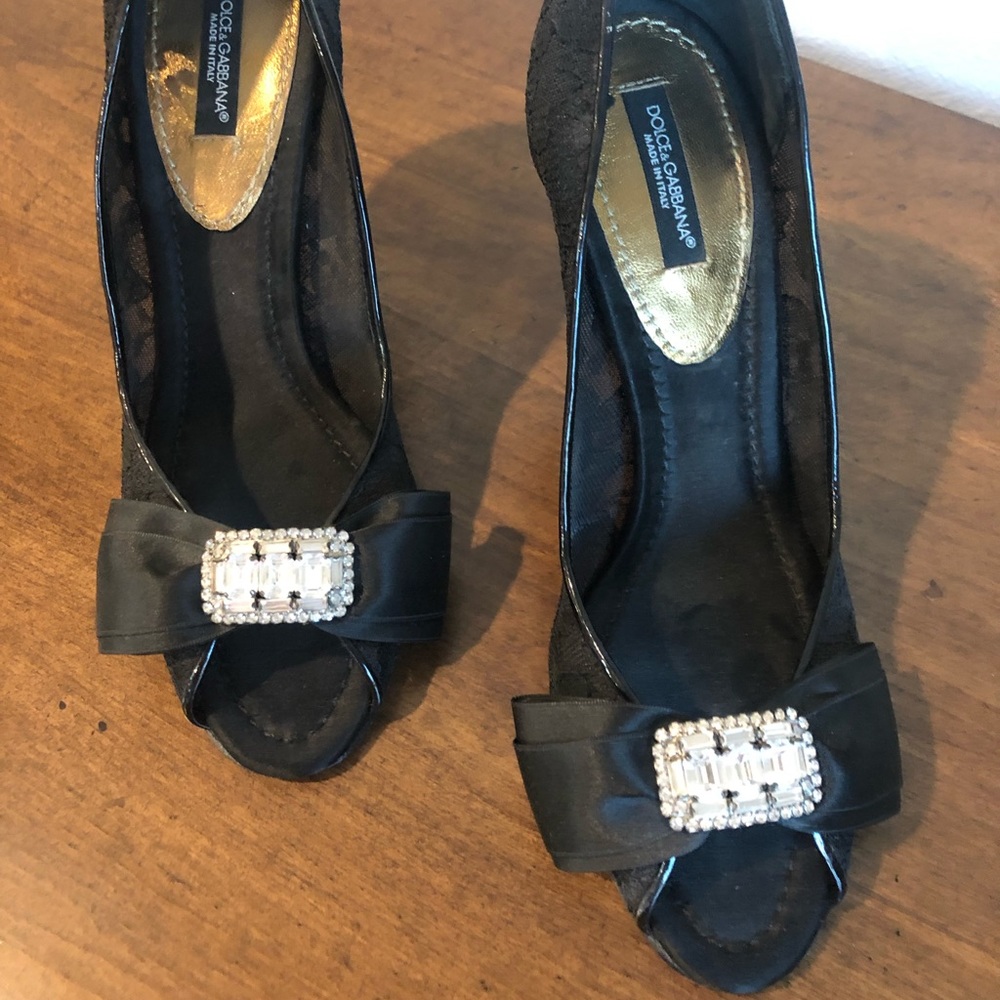 Dolce & Gabbana Vintage Lace Heel Size 6